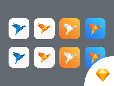 Awsome iOS Logo Concept application design development flat free icons illustration ios iphone logo resources sketh