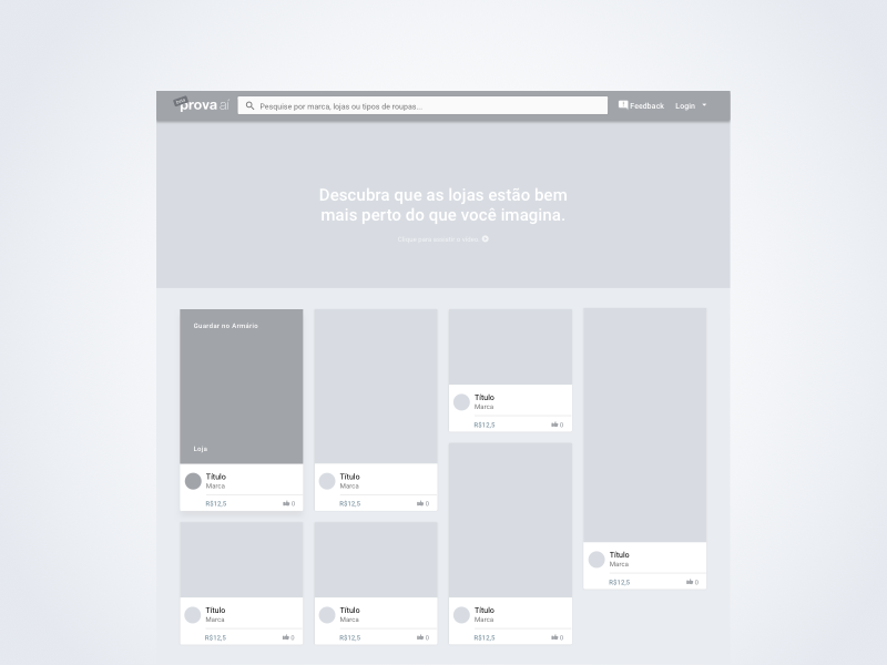 Wireframe for a Fashion Plataform wireframe web application visual identity ux ui phurshell design