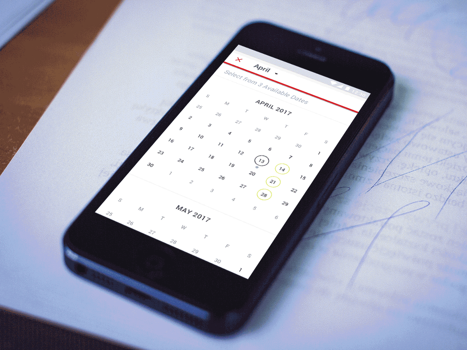 ThirdChannel Date Select Prototype design ios mobile app design product design prototype prototyping ui ux