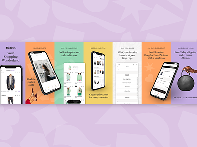 District App Store Screenshots design ios mobile app design product design ui ux visual design
