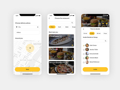 Food Delivery App app design ui ux