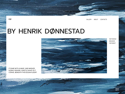 Abstract artist Website Design Concept - Home Page UI abstract art artist design e commerce fashion figma landing painter picture style ui unsplash web webdesign