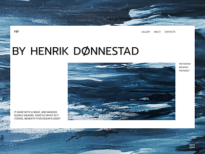 Abstract artist Website Design Concept - Home Page UI