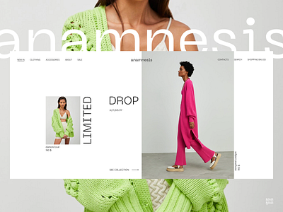 E-commerce Clothes Store Website Design Concept - Home Page UI