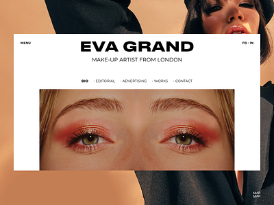 Makeup artist Website Design Concept - Home Page UI