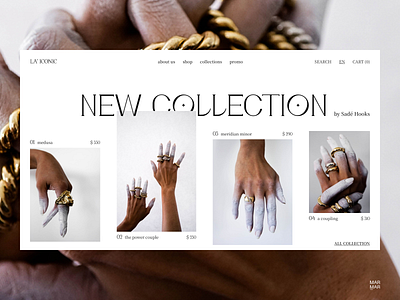 E-commerce Jewelry Website Design Concept - Home Page UI