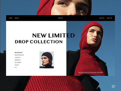 E-commerce Clothes Store Website Design Concept - Home Page UI