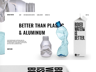 E-commerce Water Store Website Design Concept - Home Page UI box branding design designer e commerce figma inpiration interface landing logo store ui ukraine water web webdesign website white дизайн