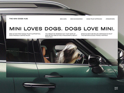 Mini Cooper Store Website Design Concept - Home Page UI ambassador bmw branding car design designer dogs e commerce figma green hub landing minicooper shop store ui web webdesign