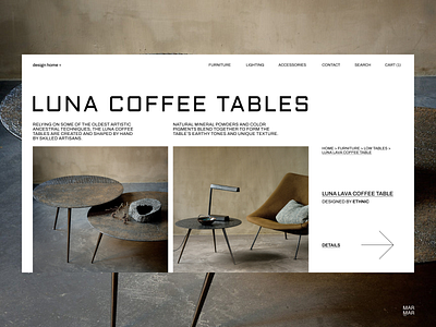 E-commerce Furniture Store Website Design Concept - Home Page UI branding coffee design designer e commerce figma furniture inspiration logo shop sofa store table ui ukraine web webdesign