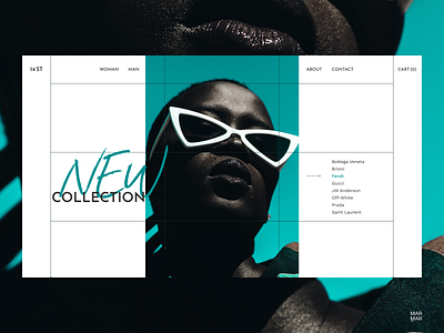 E-commerce Glasses Website Design Concept - Home Page UI branding design designer e commerce fashion figma glasses gucci inspiration landing logo presentation ui ukraine web webdesign