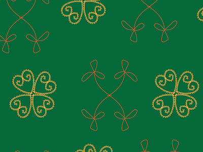 Green heart pattern pattern design