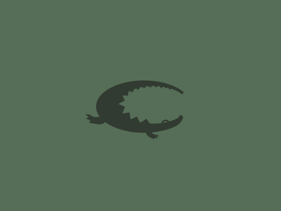 Crocigator alligator animal branding circle crocodile geometric green hunter logo oval