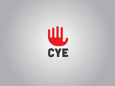 CYE branding city fingers hand help introduce logo nonprofit red youth