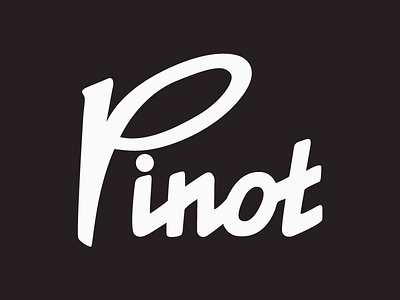 Pinot - 100 Logos // 100 Days - #18 100 days 100 logos daily hand lettered lettering logo pinot pinot noir wine