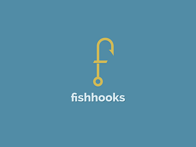 Fish Hook - 100 Logos // 100 Days - #20 100 days 100 logos daily fish hook fishing fisshook logo raleway