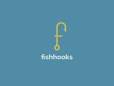 Fish Hook - 100 Logos // 100 Days - #20 100 days 100 logos daily fish hook fishing fisshook logo raleway