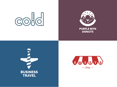 Cold Donuts Travel Shop - 100 Logos // 100 Days - #30 thru #33