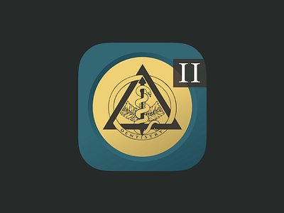 DBM2 iOS App Icon app icon blue boards dbm2 dental gold ios7 logo