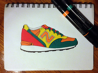 New Balance markers new balance practice shoe sketch