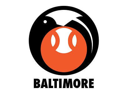Orioles - Minimal League Baseball baltimore baseball bird logo midcentury mlb modern orioles