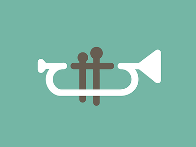 Music Education Logo branding education instrument logo mark music people trumpet