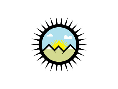 Mountain Seal arts badge burton clouds graphic logo mark mountain outdoors seal sun