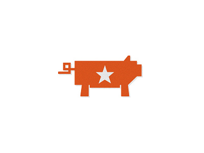 BBQ Pig animal arts barbeque burton food grilling logo mark summer