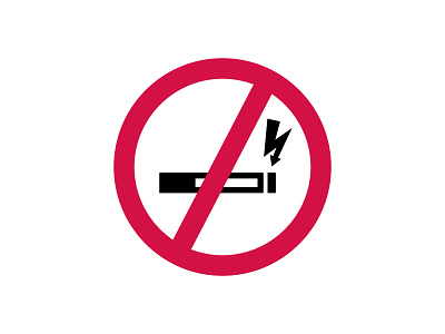 No E-Cig burtonarts cigarette design electric forbidden icon mark no nope