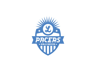 Pacers JV Girls Soccer Badge badge burtonarts high school jv logo pacers shield soccer sport