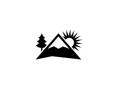 Northwest Icon burtonarts foil graphic icon mountain outdoors sample solid sun tree