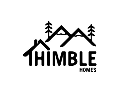 Thimble Homes arts burton house logo mountain small tiny homes trees