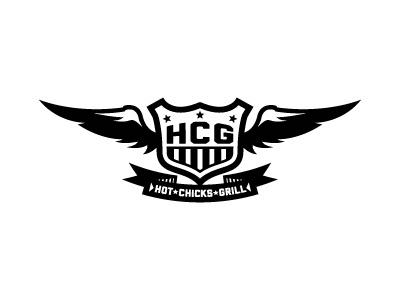 HCG II arts biker burton chicks dining food grill hot restaurant shield wings