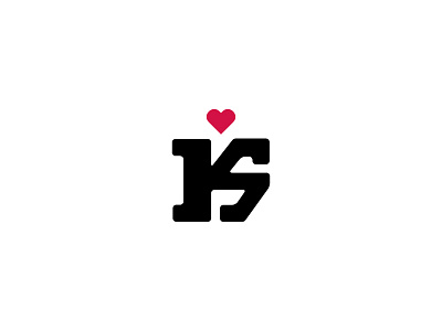 "KS" Monogram arts burton heart letters love mark monogram