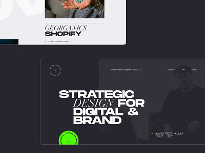 Portfolio Screens concept creative design design freelancer portfolio ui ui design web website work in progress