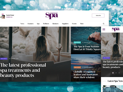 Spa Magazine (Creative Concepts) agency blog design magazine ui ui design ux web website work in progress