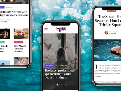 Spa Magazine (Mobile Concepts) agency blog design magazine ui ui design ux web website work in progress