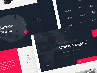 Agency Concept agency branding design typography ui ui design unused ux web website work in progress