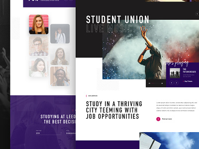 University Homepage Concept agency creative design design sketch app ui ui design ux web website work in progress