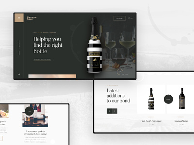 Wine Company Concept agency concept design sketch app ui ui design ux web website work in progress