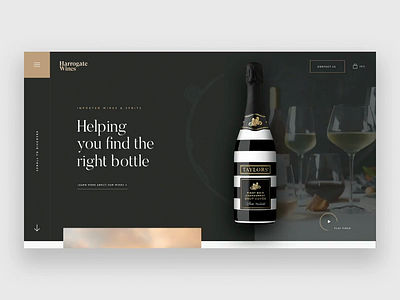 Wine Company Homepage agency animated creative design design motion principleapp ui ui design ux web website work in progress