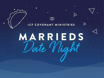 Marrieds Date Night art artwork branding chicago church church design church event design event illustration marriage slide design typography vector winter