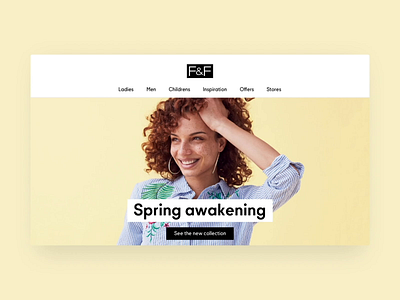 F&F | Dressed for the occasion fashion ui ux website