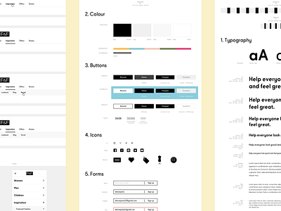 F&F | Dressed for the occasion design system fashion pattern library ui ux website