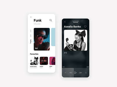 Music Player android artist cards clean design interface ios mobile app music music app player uxui