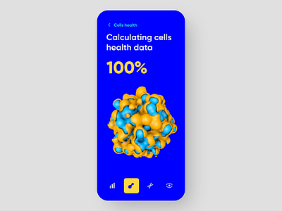 Health App animation 3d animated illustration animation app cell charts design graphic health healthcare loader mobile motion design status ui ux
