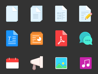 Blackboard Icons course documents folder icons journal