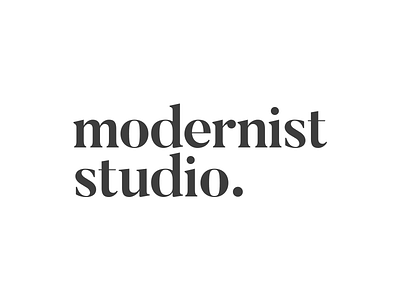 Modernist Studio Logo logo modernist serif type