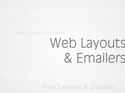 Web layouts and emailers design graphic design web layout