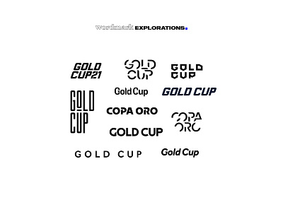 Gold Cup Wordmark branding creative design development football logo soccer sports thirsty wordmark